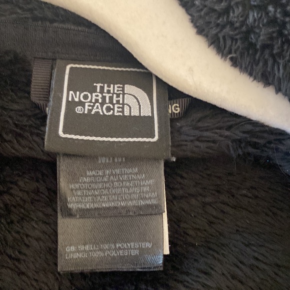 North face black Sherpa teal lined zipper medium - Picture 2 of 6